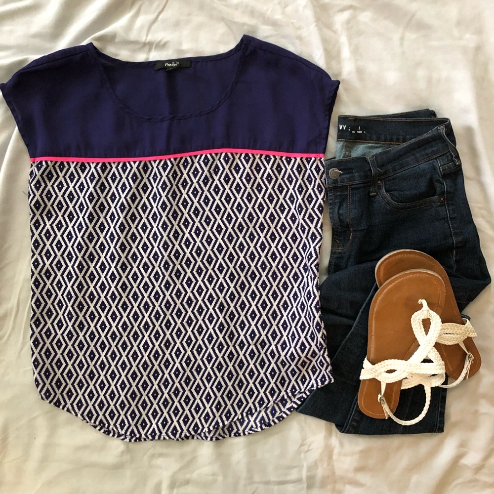 Purple Patterned Top